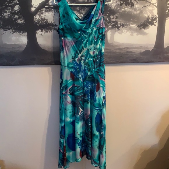 Jessica Dresses & Skirts - Jessica cowl neck turquoise dress